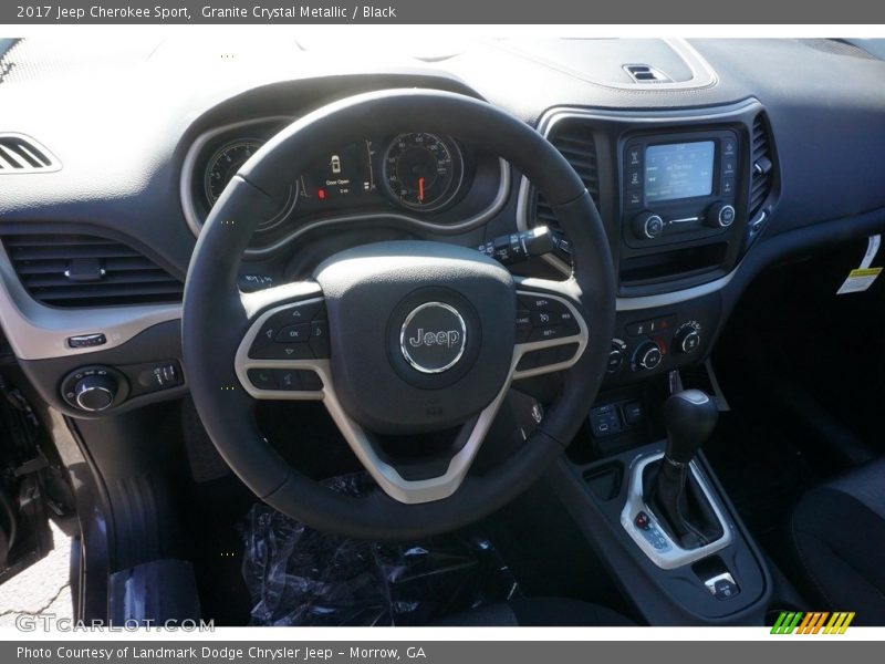 Granite Crystal Metallic / Black 2017 Jeep Cherokee Sport
