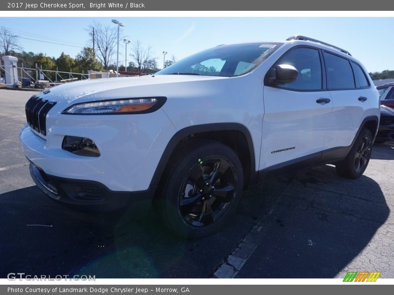 Bright White / Black 2017 Jeep Cherokee Sport