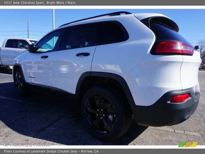 Bright White / Black 2017 Jeep Cherokee Sport