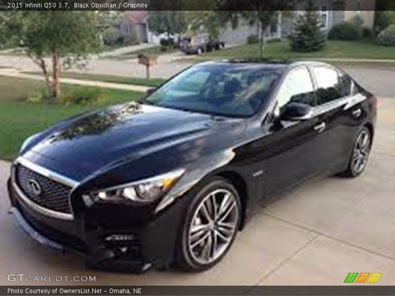Black Obsidian / Graphite 2015 Infiniti Q50 3.7