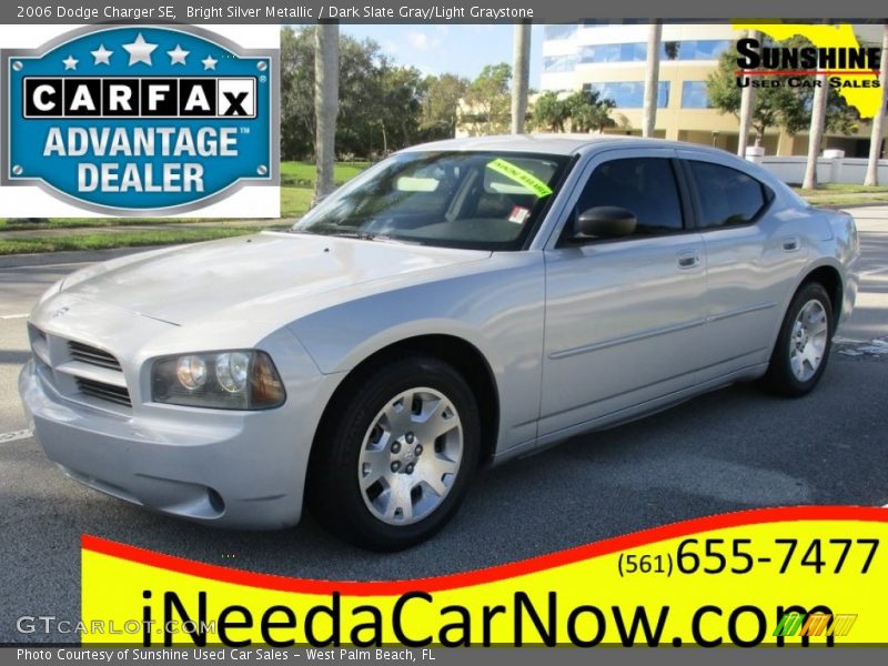 Bright Silver Metallic / Dark Slate Gray/Light Graystone 2006 Dodge Charger SE