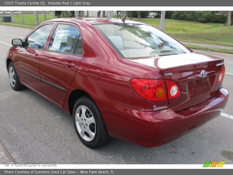 Impulse Red / Light Gray 2003 Toyota Corolla CE