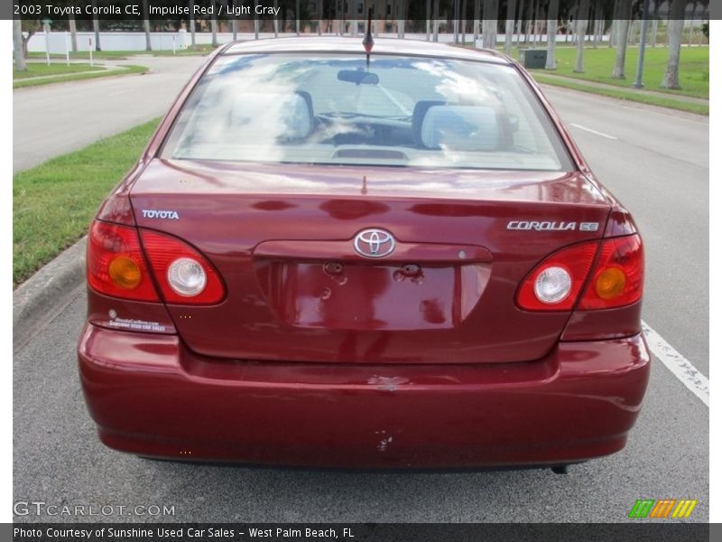 Impulse Red / Light Gray 2003 Toyota Corolla CE