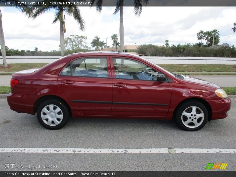 Impulse Red / Light Gray 2003 Toyota Corolla CE