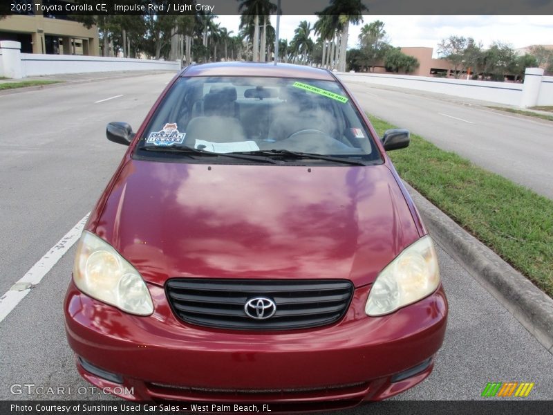 Impulse Red / Light Gray 2003 Toyota Corolla CE