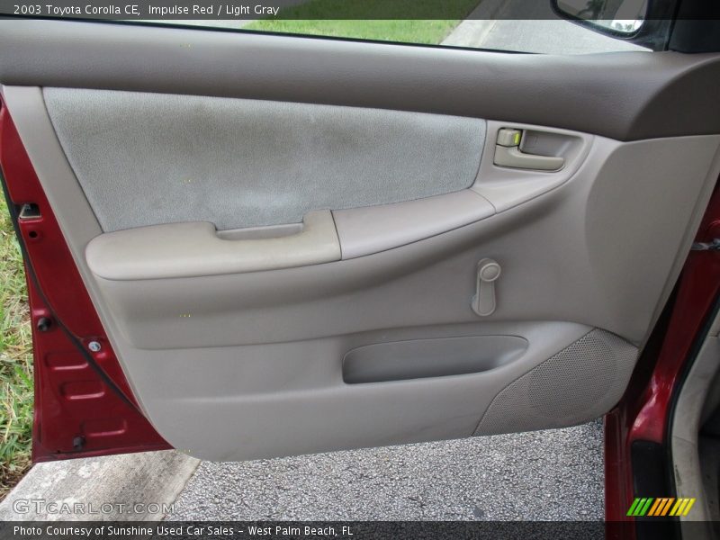 Impulse Red / Light Gray 2003 Toyota Corolla CE