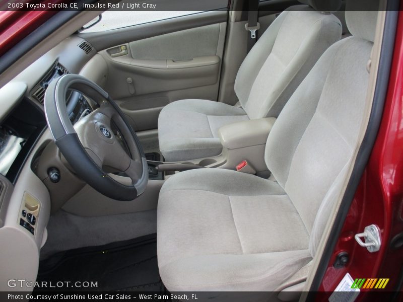 Impulse Red / Light Gray 2003 Toyota Corolla CE