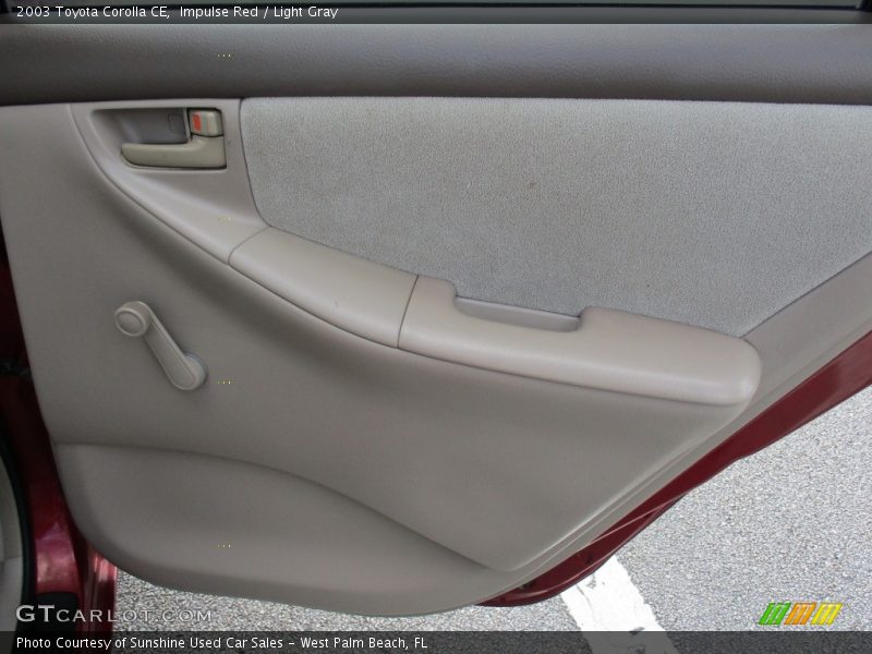 Impulse Red / Light Gray 2003 Toyota Corolla CE
