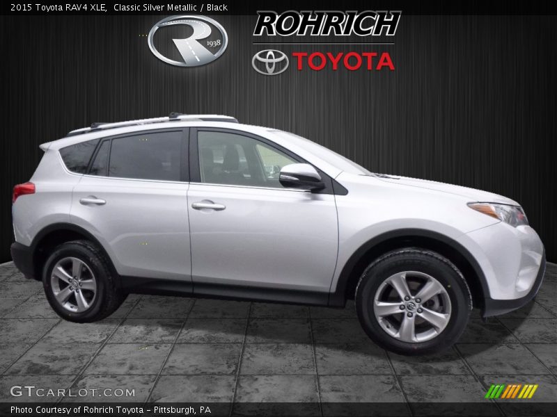 Classic Silver Metallic / Black 2015 Toyota RAV4 XLE