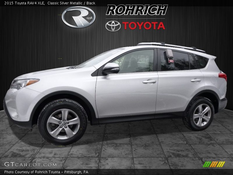 Classic Silver Metallic / Black 2015 Toyota RAV4 XLE
