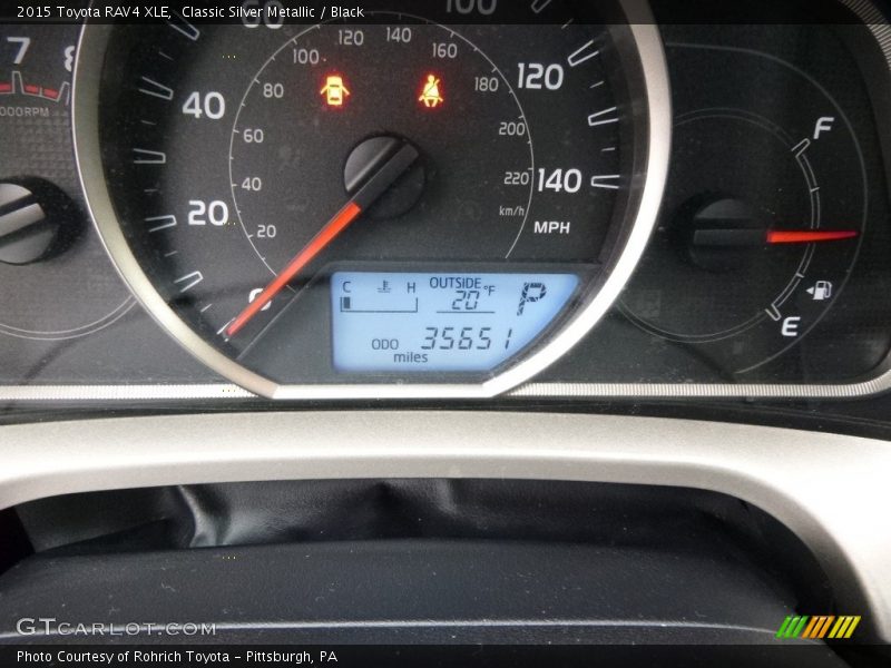 Classic Silver Metallic / Black 2015 Toyota RAV4 XLE