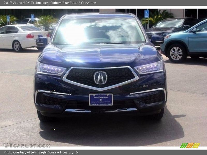 Fathom Blue Pearl / Graystone 2017 Acura MDX Technology