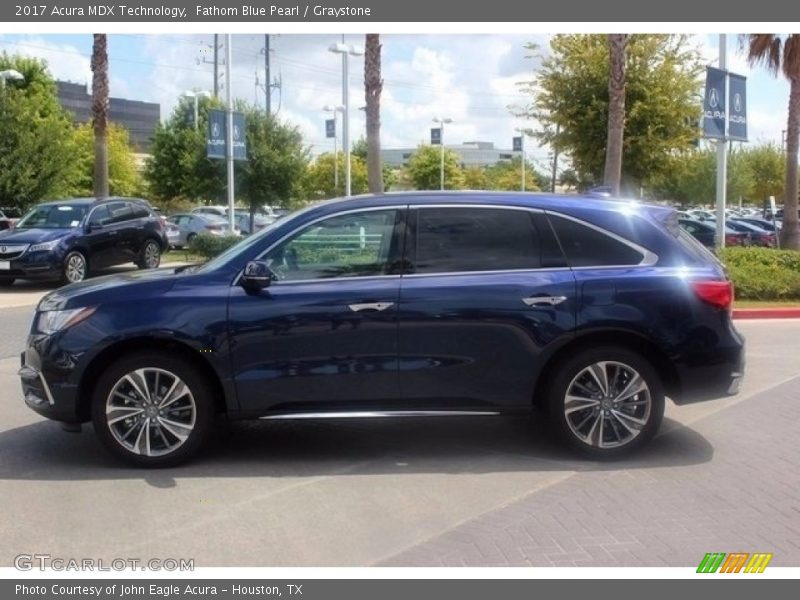 Fathom Blue Pearl / Graystone 2017 Acura MDX Technology