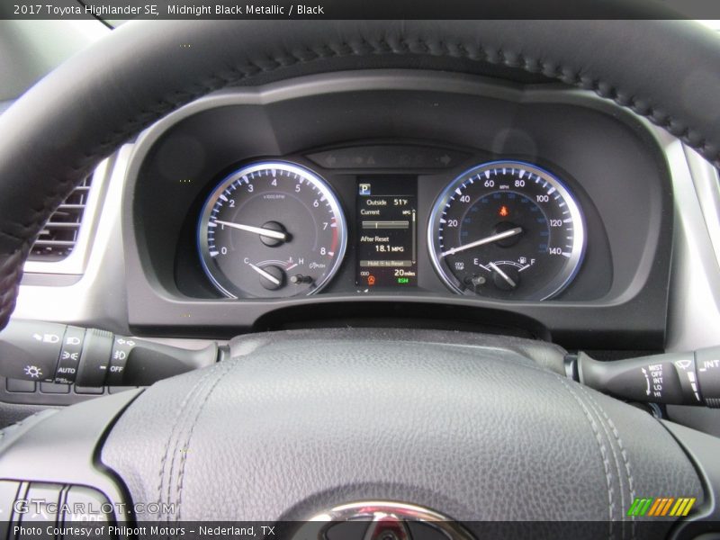  2017 Highlander SE SE Gauges