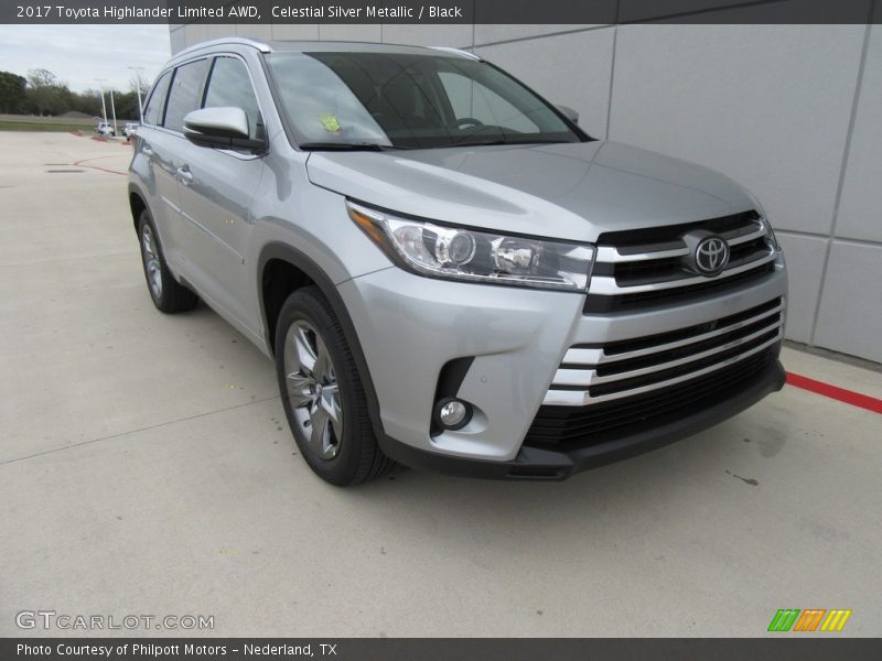 Celestial Silver Metallic / Black 2017 Toyota Highlander Limited AWD