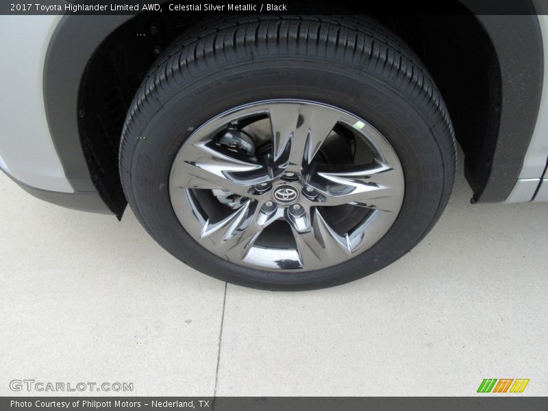 Celestial Silver Metallic / Black 2017 Toyota Highlander Limited AWD