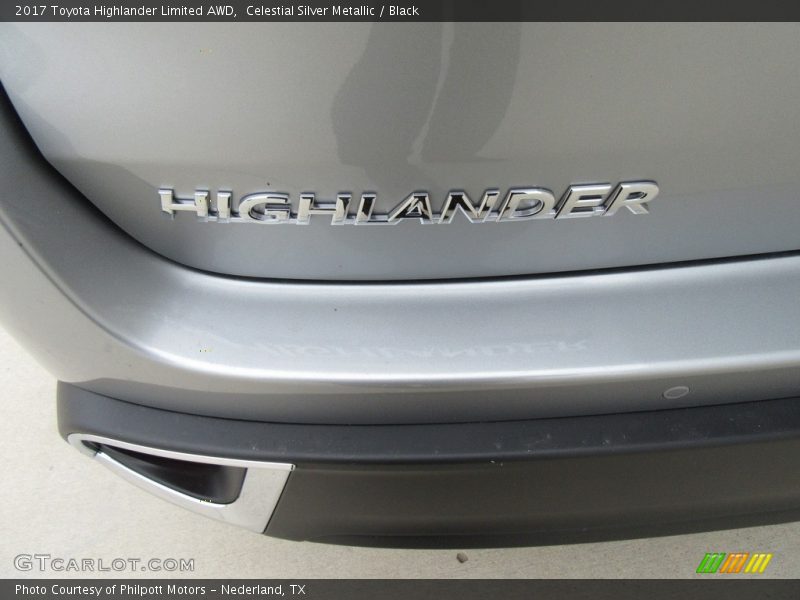 Celestial Silver Metallic / Black 2017 Toyota Highlander Limited AWD