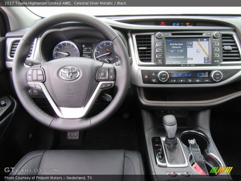 Dashboard of 2017 Highlander Limited AWD