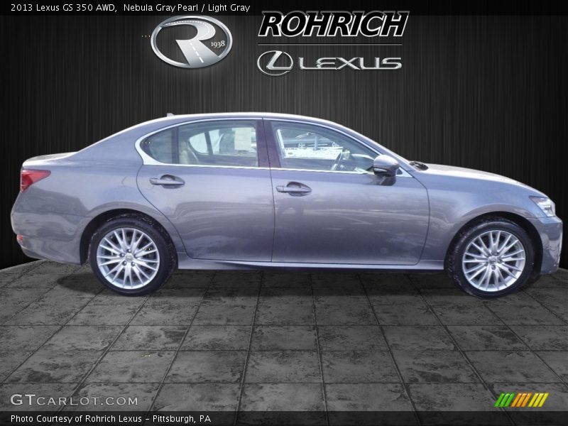 Nebula Gray Pearl / Light Gray 2013 Lexus GS 350 AWD