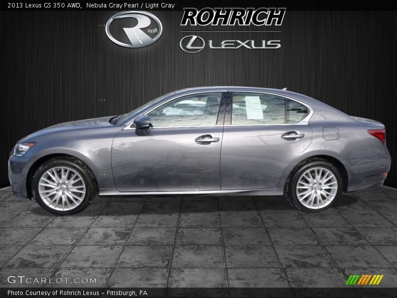 Nebula Gray Pearl / Light Gray 2013 Lexus GS 350 AWD