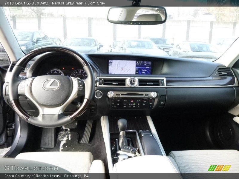 Nebula Gray Pearl / Light Gray 2013 Lexus GS 350 AWD