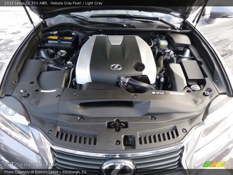Nebula Gray Pearl / Light Gray 2013 Lexus GS 350 AWD