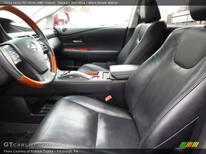 Matador Red Mica / Black/Brown Walnut 2010 Lexus RX 450h AWD Hybrid