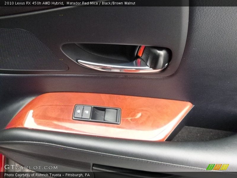 Matador Red Mica / Black/Brown Walnut 2010 Lexus RX 450h AWD Hybrid