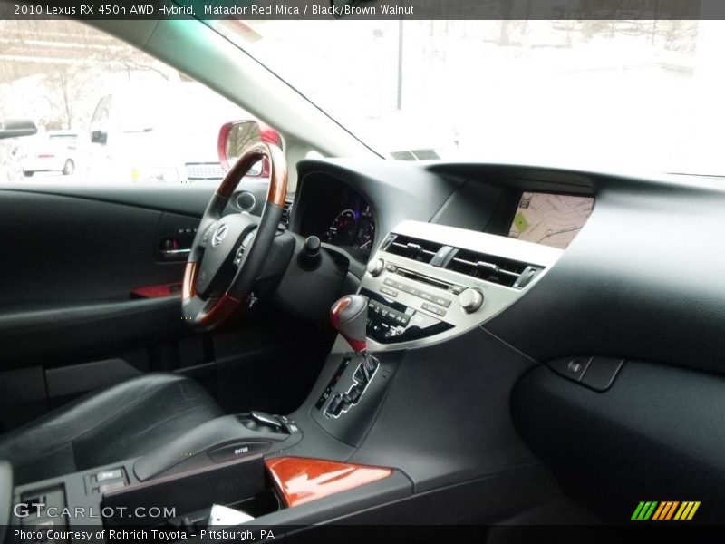 Matador Red Mica / Black/Brown Walnut 2010 Lexus RX 450h AWD Hybrid