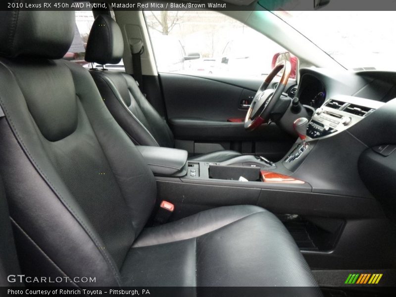 Matador Red Mica / Black/Brown Walnut 2010 Lexus RX 450h AWD Hybrid