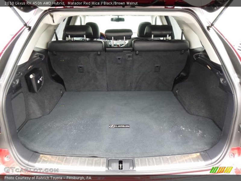 Matador Red Mica / Black/Brown Walnut 2010 Lexus RX 450h AWD Hybrid