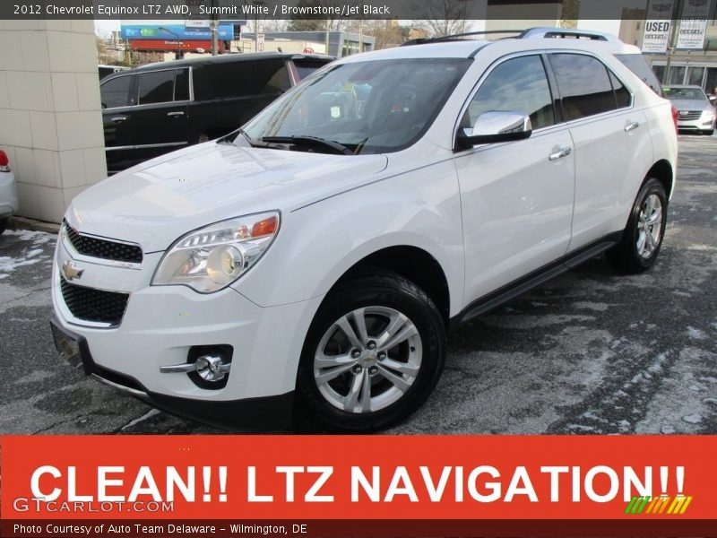 Summit White / Brownstone/Jet Black 2012 Chevrolet Equinox LTZ AWD