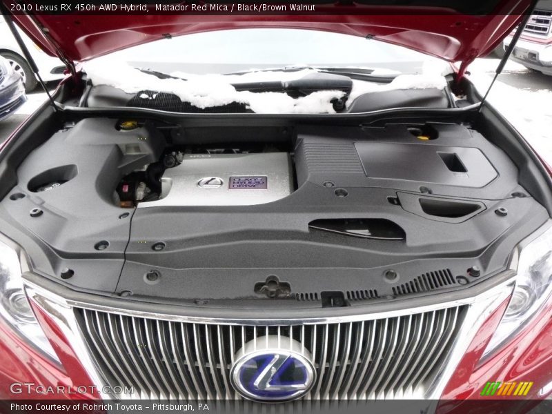 Matador Red Mica / Black/Brown Walnut 2010 Lexus RX 450h AWD Hybrid