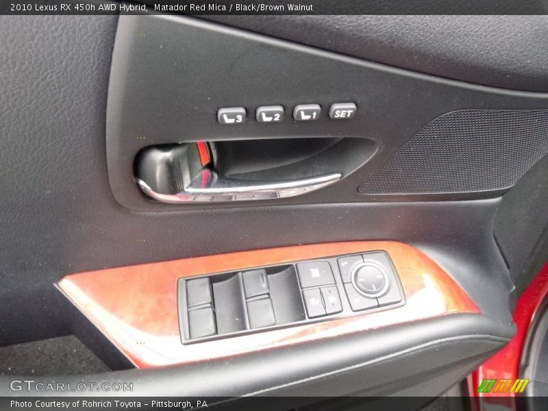 Matador Red Mica / Black/Brown Walnut 2010 Lexus RX 450h AWD Hybrid