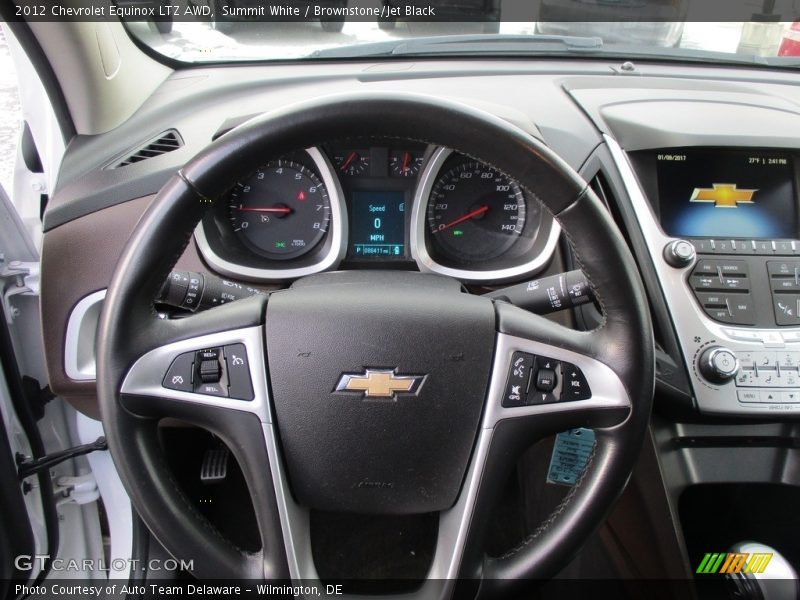 Summit White / Brownstone/Jet Black 2012 Chevrolet Equinox LTZ AWD