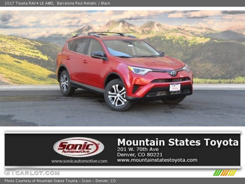 Barcelona Red Metallic / Black 2017 Toyota RAV4 LE AWD