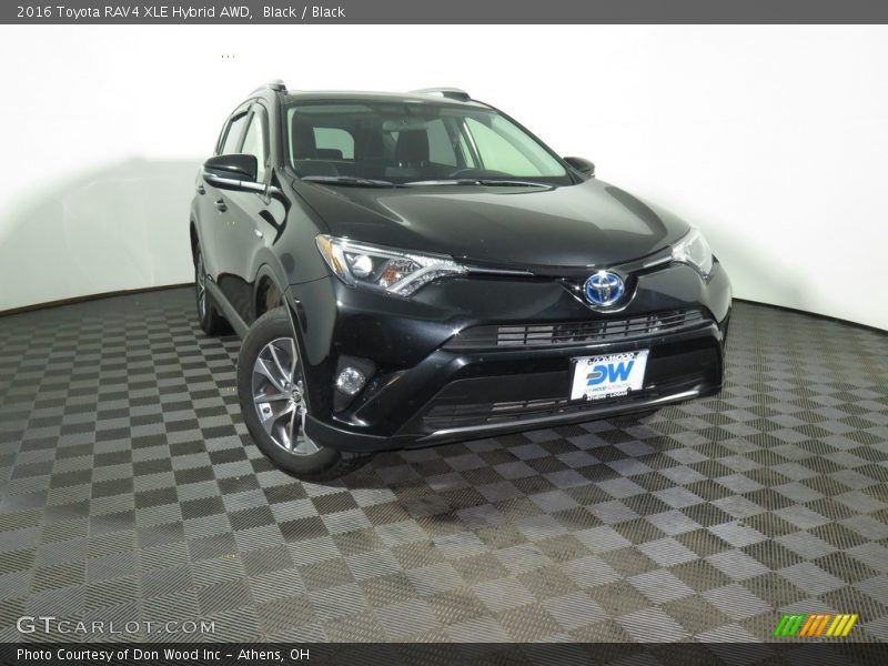 Black / Black 2016 Toyota RAV4 XLE Hybrid AWD