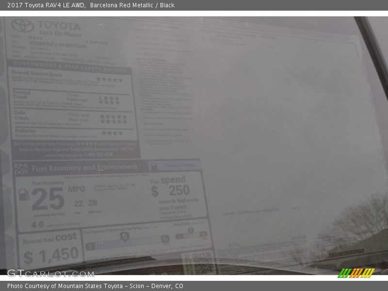 Barcelona Red Metallic / Black 2017 Toyota RAV4 LE AWD