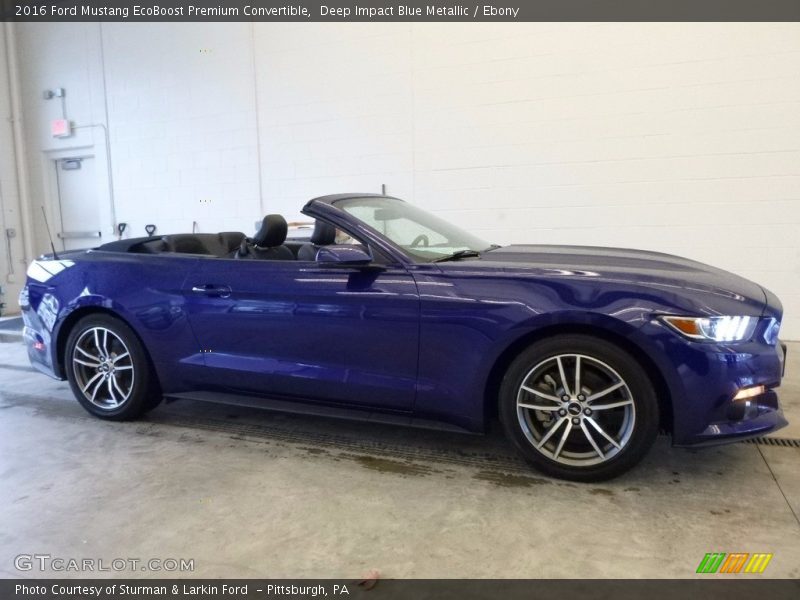 Deep Impact Blue Metallic / Ebony 2016 Ford Mustang EcoBoost Premium Convertible