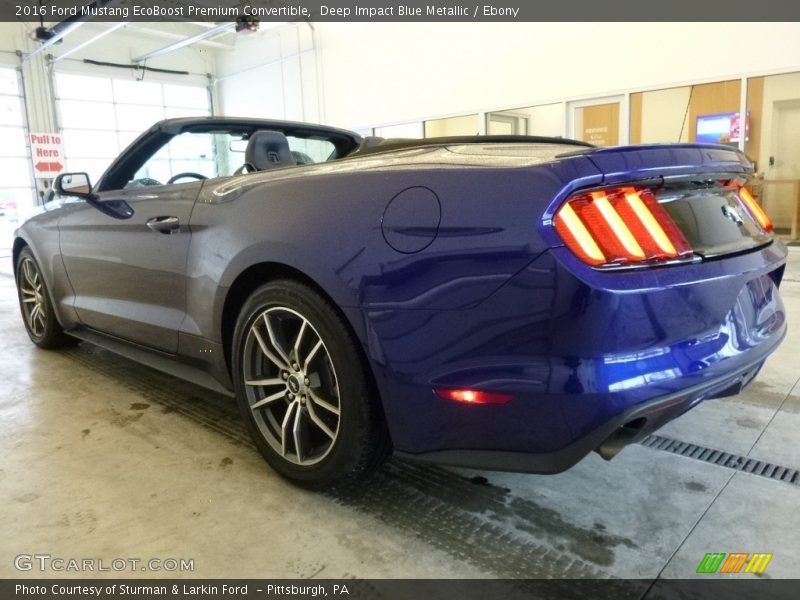 Deep Impact Blue Metallic / Ebony 2016 Ford Mustang EcoBoost Premium Convertible