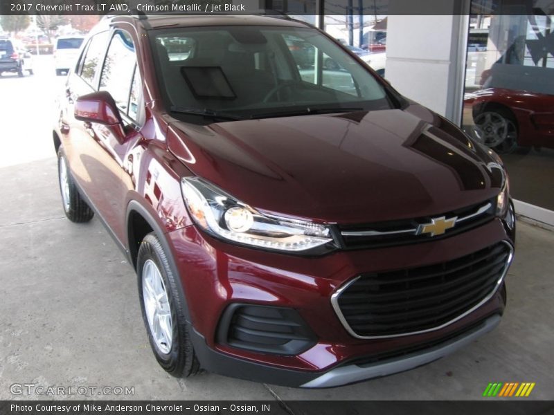 Crimson Metallic / Jet Black 2017 Chevrolet Trax LT AWD