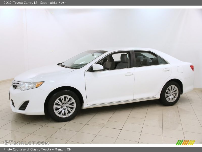 Super White / Ash 2012 Toyota Camry LE