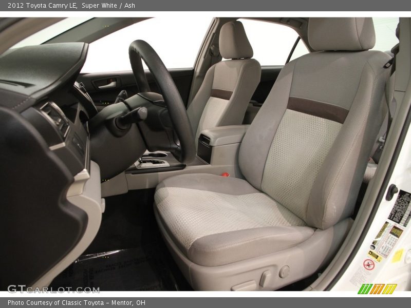 Super White / Ash 2012 Toyota Camry LE