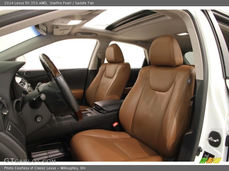 Starfire Pearl / Saddle Tan 2014 Lexus RX 350 AWD