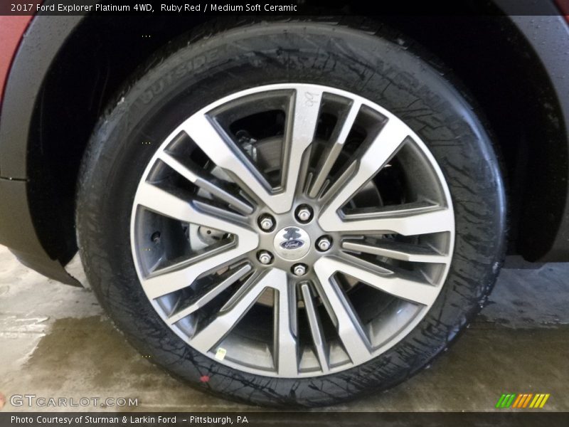 Ruby Red / Medium Soft Ceramic 2017 Ford Explorer Platinum 4WD