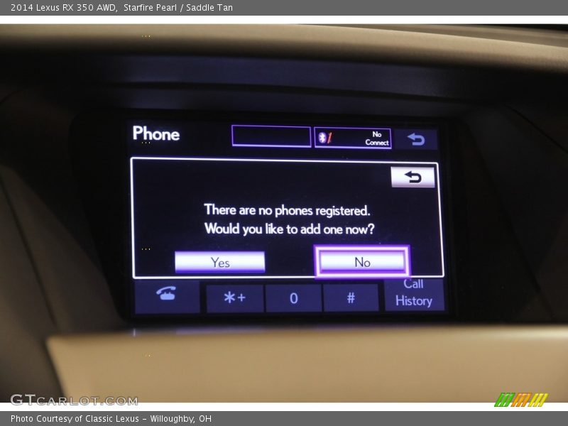 Starfire Pearl / Saddle Tan 2014 Lexus RX 350 AWD