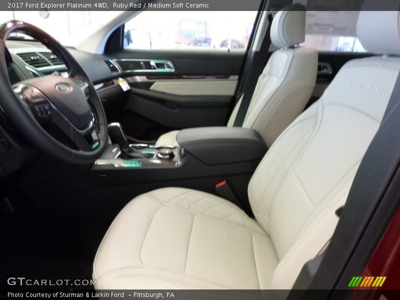 Ruby Red / Medium Soft Ceramic 2017 Ford Explorer Platinum 4WD