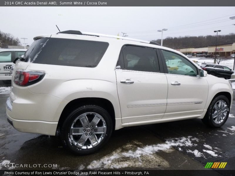 Summit White / Cocoa Dune 2014 GMC Acadia Denali AWD