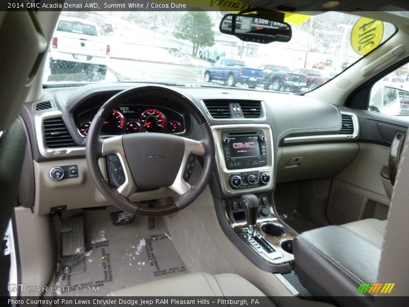Summit White / Cocoa Dune 2014 GMC Acadia Denali AWD