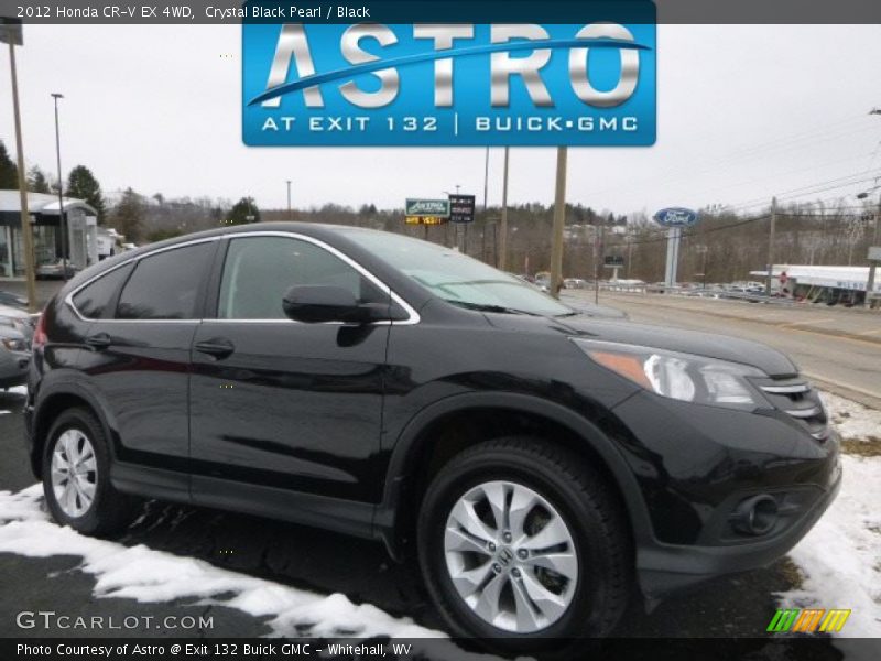 Crystal Black Pearl / Black 2012 Honda CR-V EX 4WD